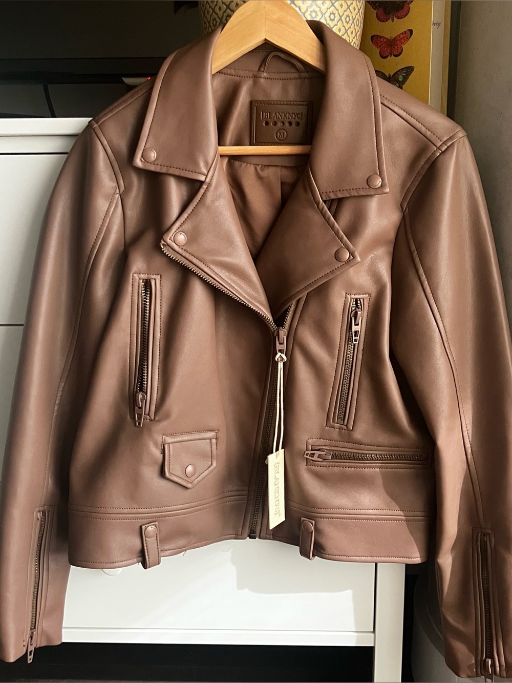 BLANK NYC Moto Jacket Mauve